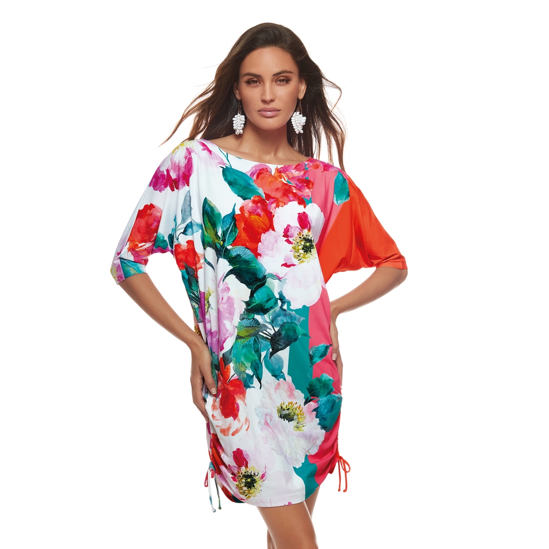 Robe tee shirt fleuri