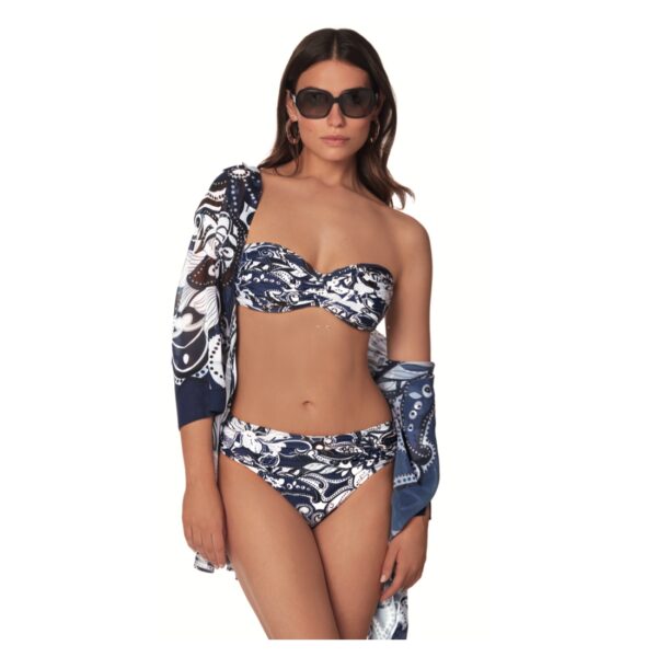 Maillot de bain 2 pièces bandeau plissé