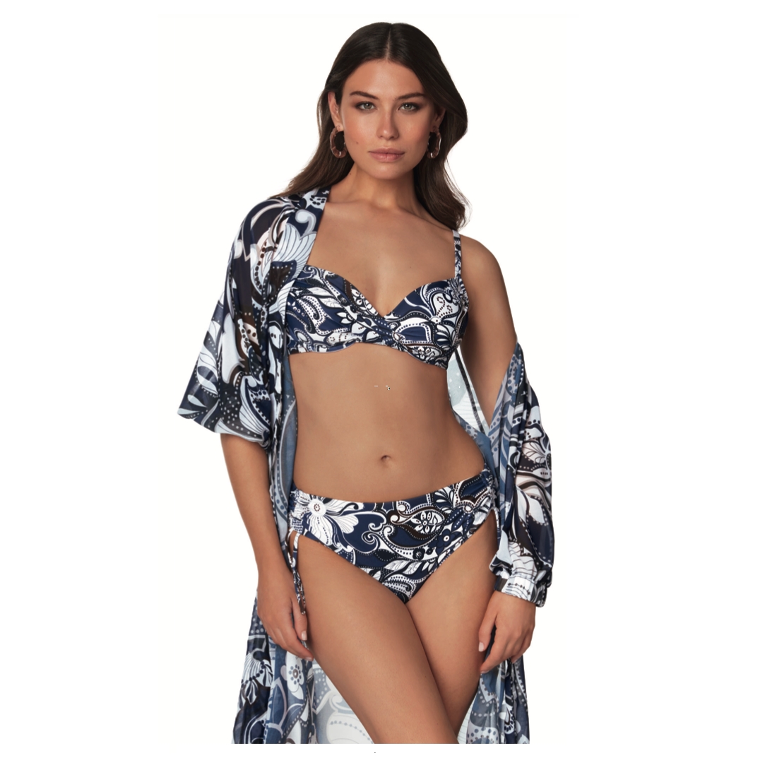 Maillot de bain 2 pièces armatures imprimé cachemir