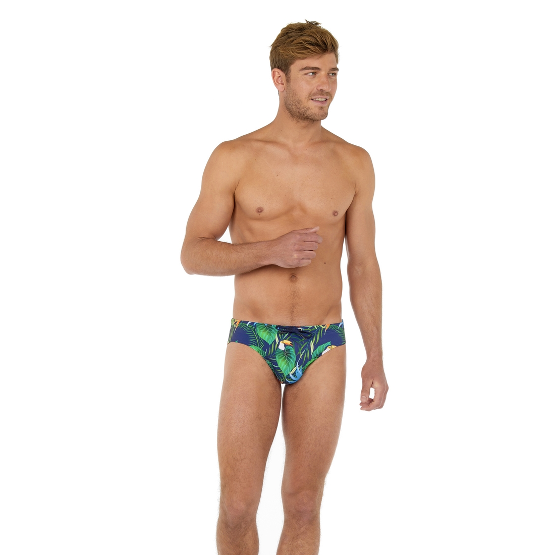 Slip de bain imprimé toucan pour hommes