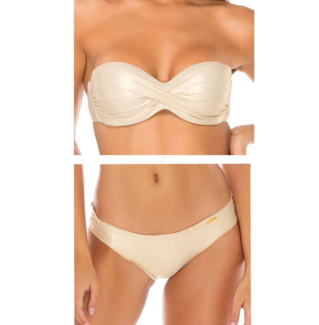 Bikini 2 pièces bandeau doré cosita buena