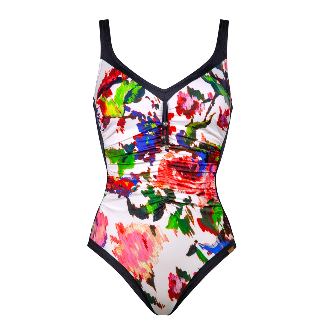 Maillot de bain une pièce avec mousses plissé
