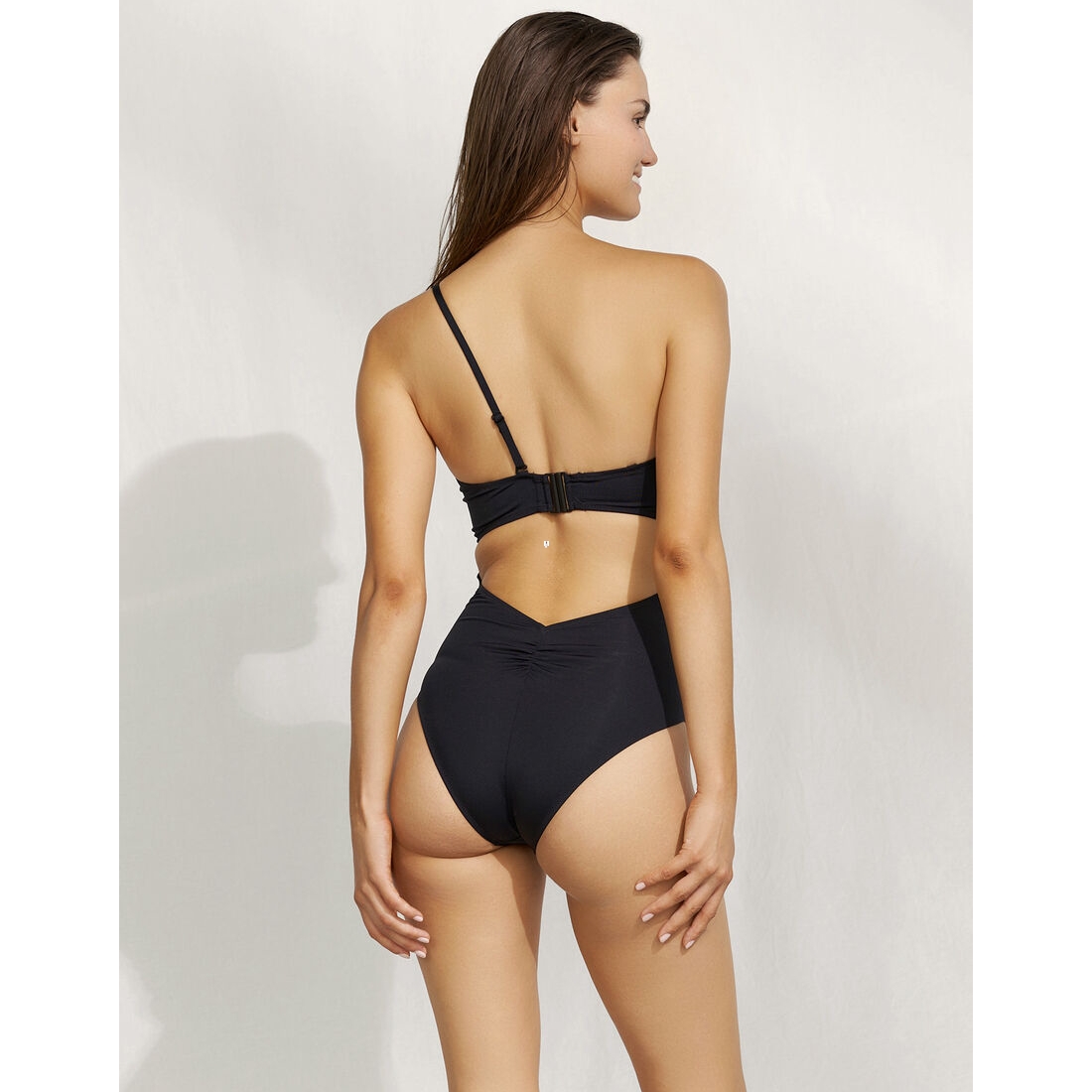 Maillot de bain une pièce une épaule noir Urban Black