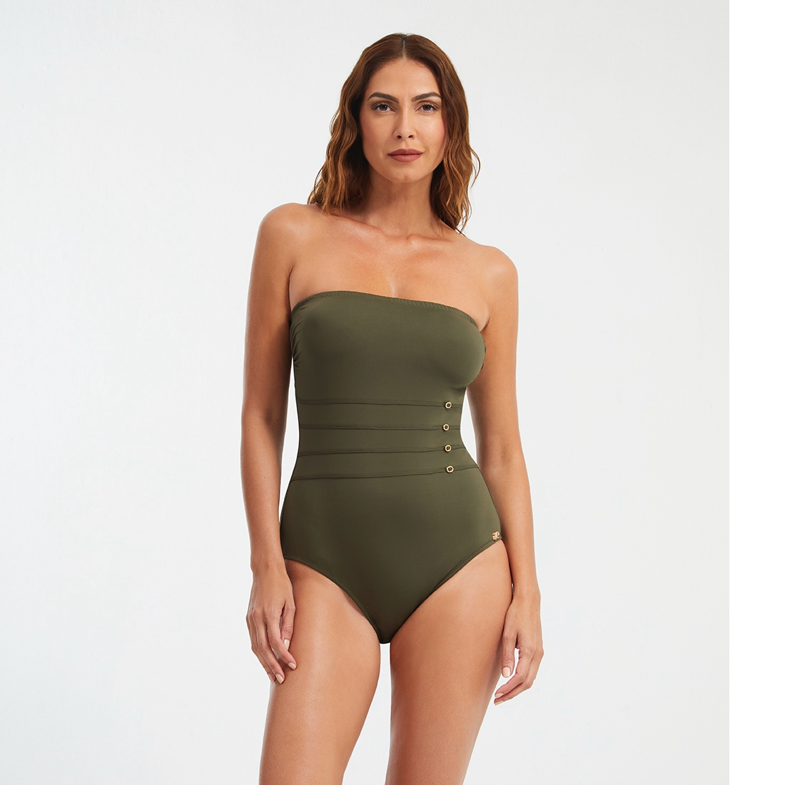 maillot de bain une pièce bustier kaki