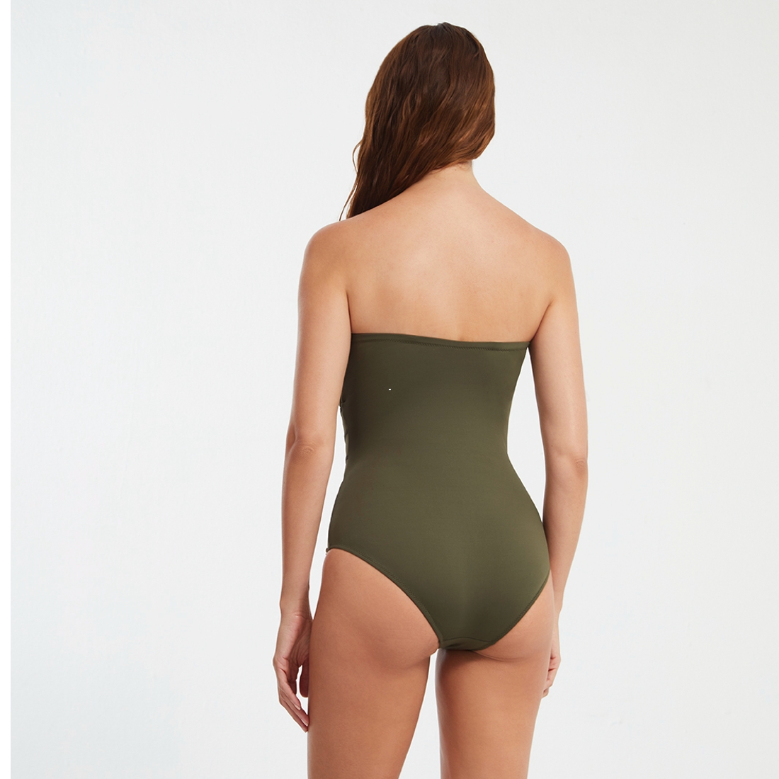 maillot de bain une pièce kaki bustier stella dos