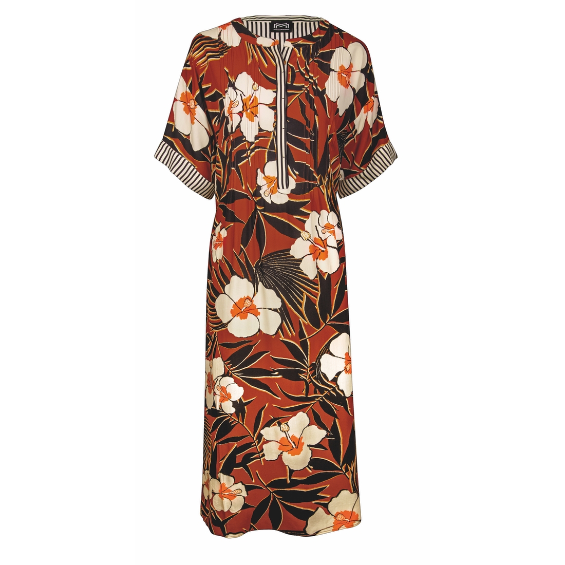 Kaftan imprimé marron